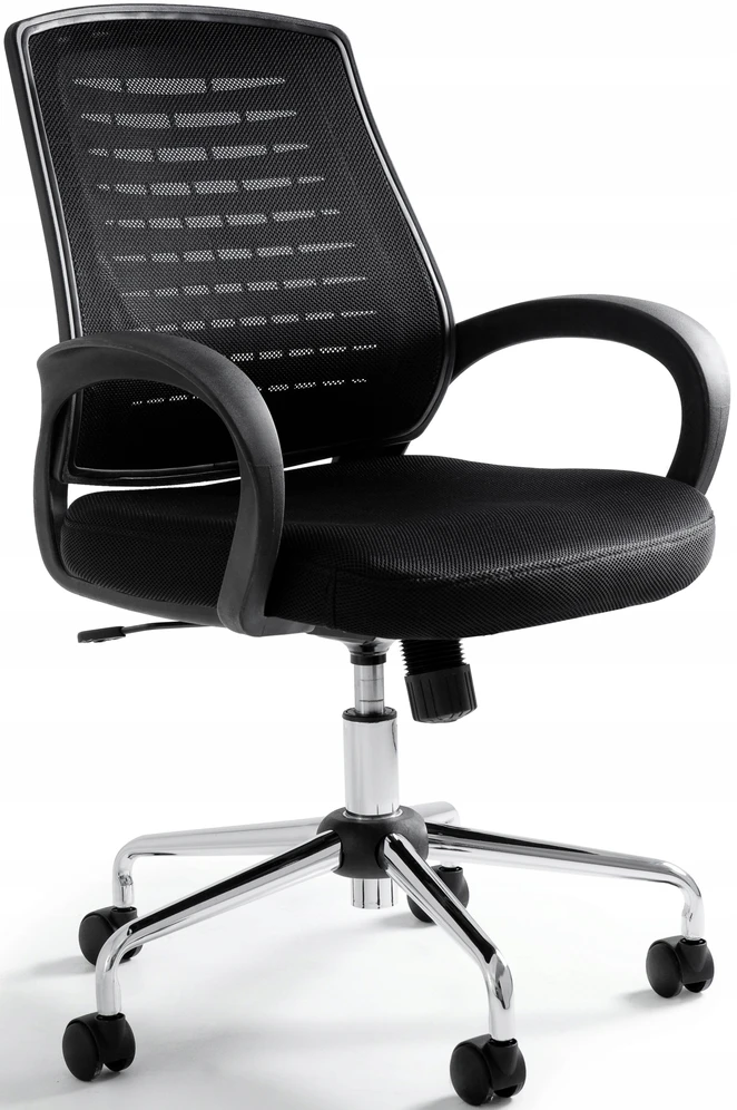 Bez Marki Fotel Biurowy TIGER Juodas Obrotowy | Ergonomiczny Fotel Gamingowy do Biura
