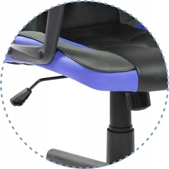 Bez Marki Fotel Obrotowy BRAZIL Fotel Gamingowy Biuro Ergonomiczny Juodai-Mėlyna