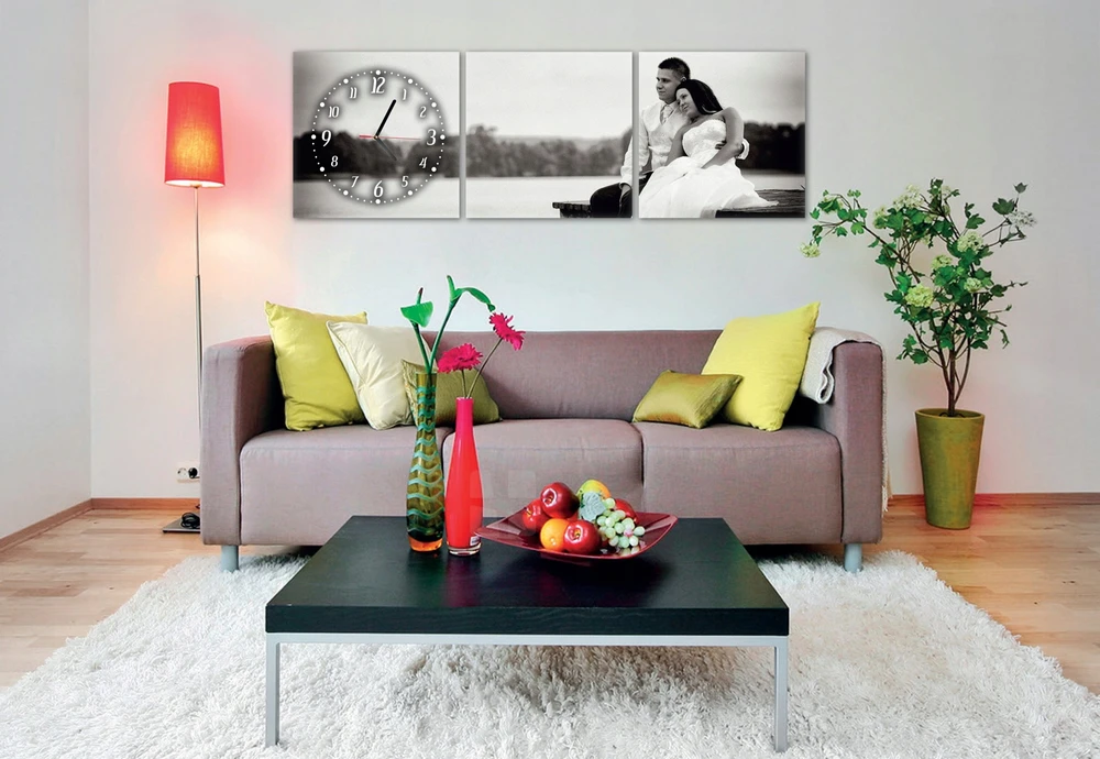 Bez Marki FOTO-OBRAZ Z ZEGAREM na płótnie bawełnianym 60x40