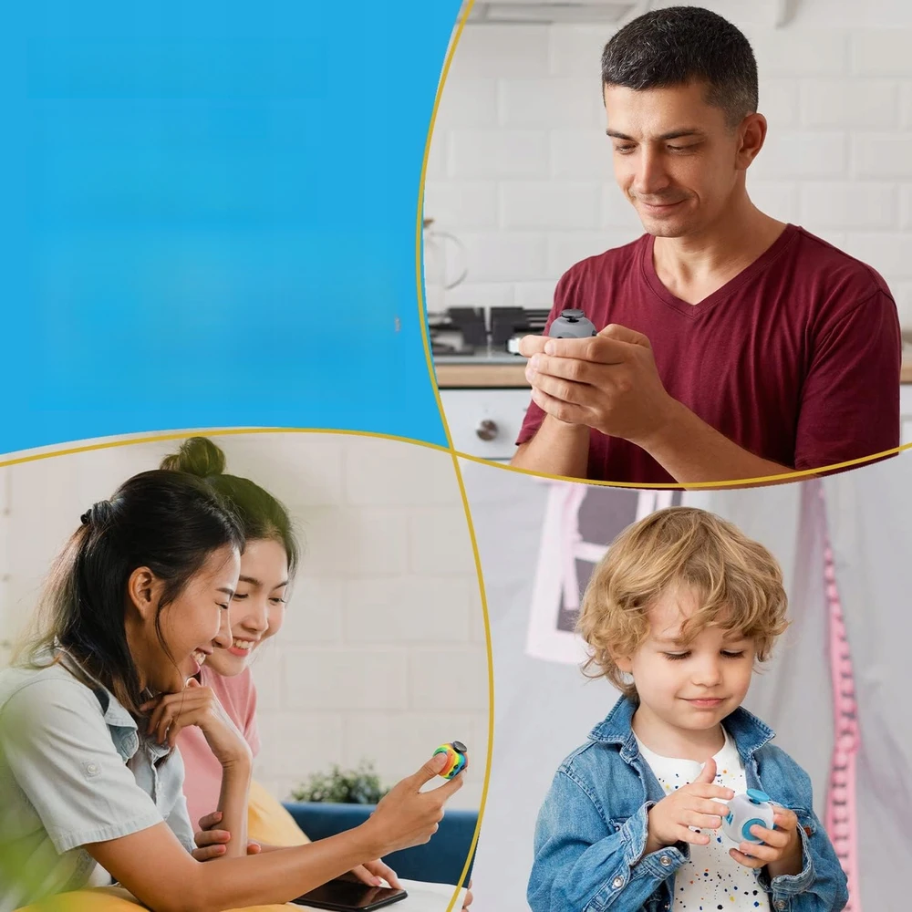 Bez Marki Fube Fidget Cube: 6 pusių tylus ir garsinis streso mažinimas suaugusiems ir vaikams