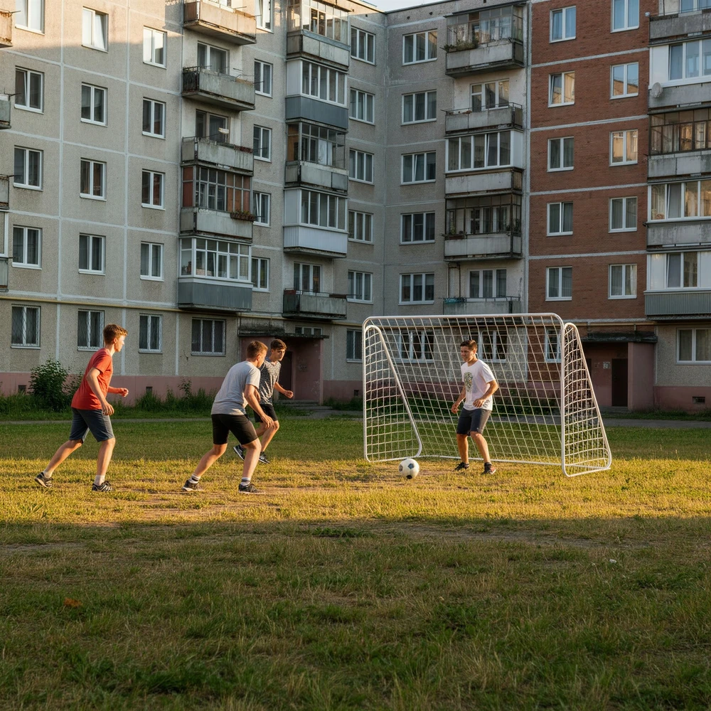 Bez Marki Futbolo vartai metaliniai 213x152 cm