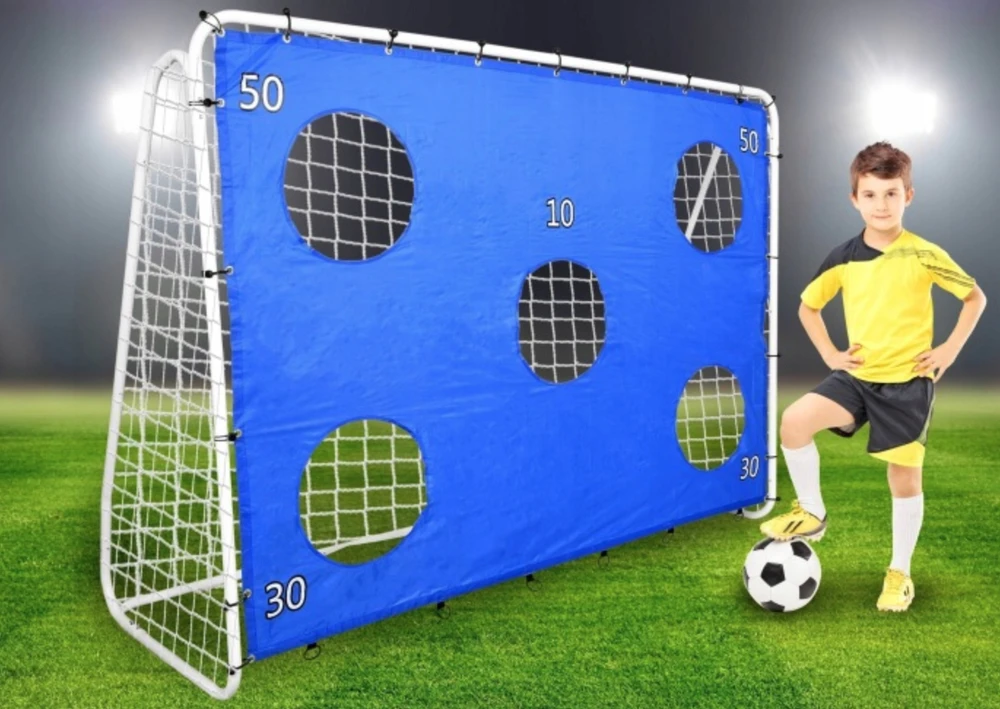 Bez Marki Futbolo vartai metaliniai su taikiniu, treniruočių, 240x170 cm