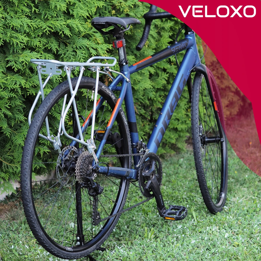 Bez Marki Galinė dviračio bagažinė Veloxo Activerack, sidabrinė, 24-28"