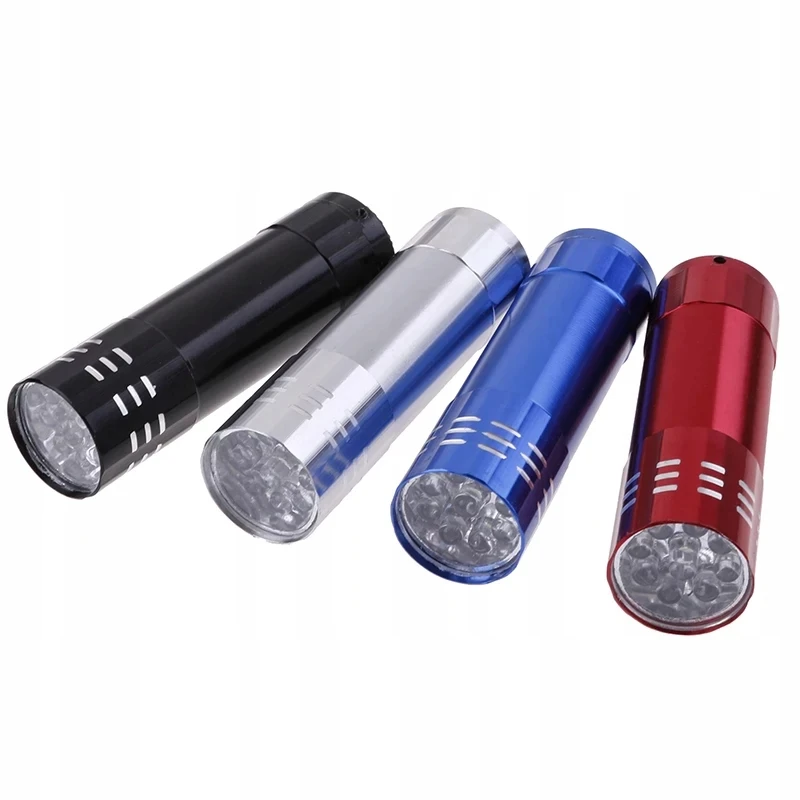 Bez Marki GALINGAS LED MINI ALUMINIUMINIS BLYBINĖLIS VANDENIUI ATSPIRUS KIŠENINIS RAKTŲ PAKAKAS 9xLED