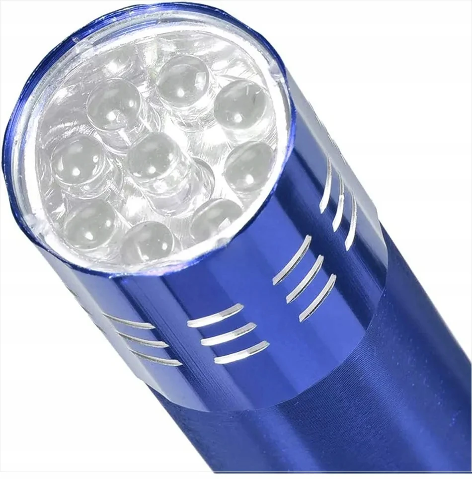 Bez Marki GALINGAS LED MINI ALUMINIUMINIS BLYBINĖLIS VANDENIUI ATSPIRUS KIŠENINIS RAKTŲ PAKAKAS 9xLED