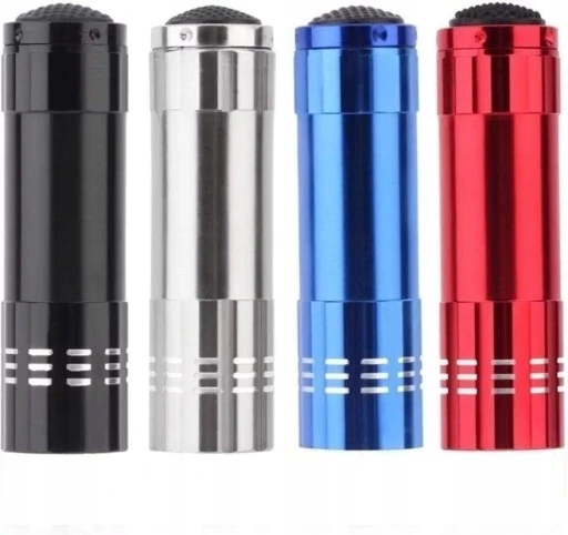Bez Marki GALINGAS LED MINI ALUMINIUMINIS BLYBINĖLIS VANDENIUI ATSPIRUS KIŠENINIS RAKTŲ PAKAKAS 9xLED