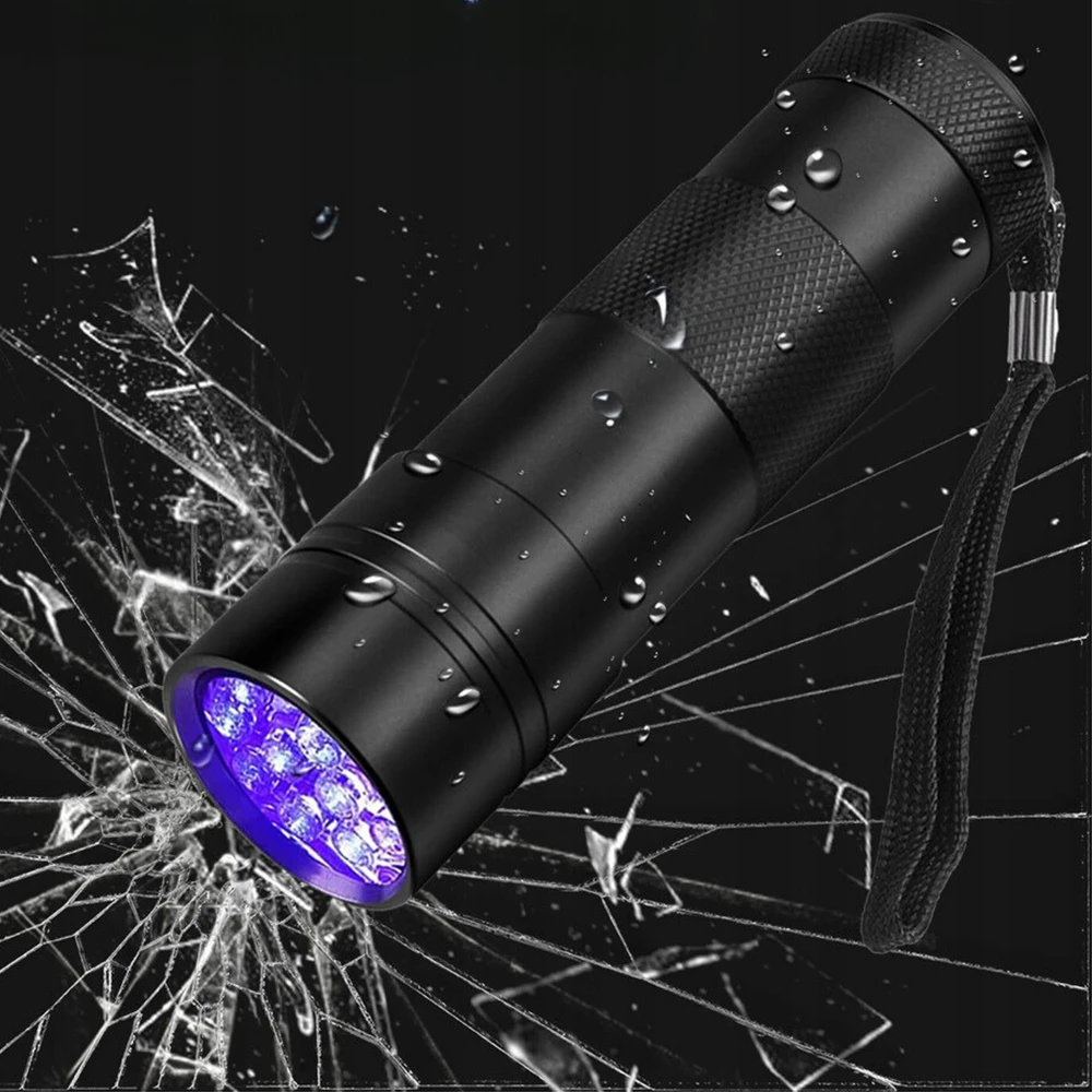 Bez Marki GALINGAS UV žibintuvėlis GINTARO PAIEŠKAMS, 12 šviesos diodų, 395 nm ULTRAVIOLETA + AAA baterijos