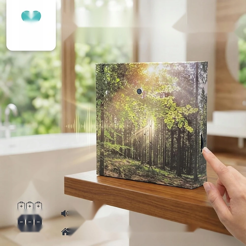 Bez Marki GARSIAKARBINIS 12X12CM GARMOS GARSAS JUDĖJIMO JUTIKLIS ATSIPADĖJIMAS RAMINANTIS MIŠKAS