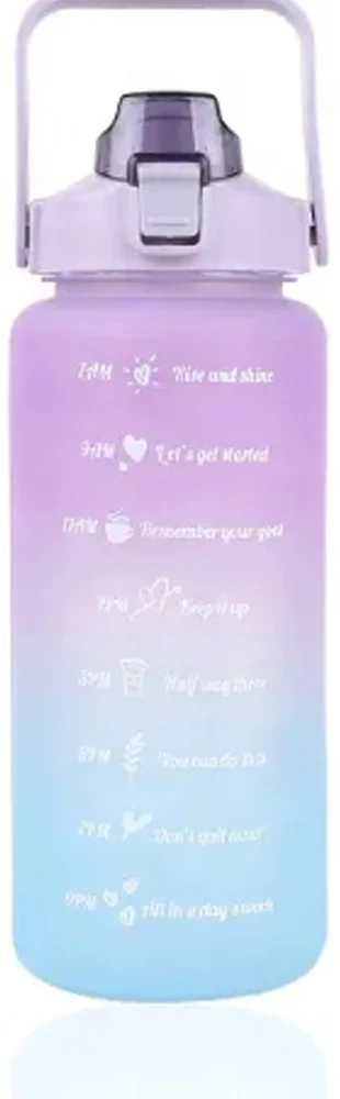 Bez Marki Oem Vanduo bottle with a straw with a motivational measuring 2L RC-K-992 violetinė mėlynas