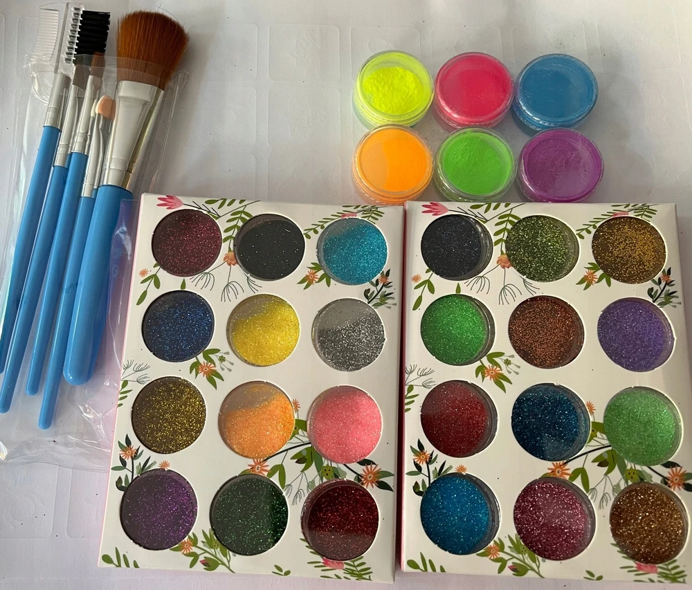 Bez Marki GLITTER TATTOO RINKINYS, PLAUNAMI GLITTER ŠABLONAI VAIKAMS