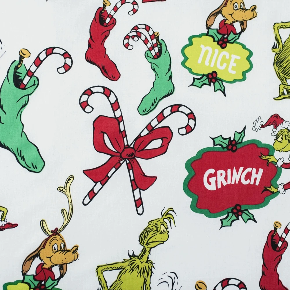 Patalynės komplektas Bez Marki Grinch Świąteczna DWUSTRONNA pościel na zamek, 100% BAWEŁNA 140x200 cm
