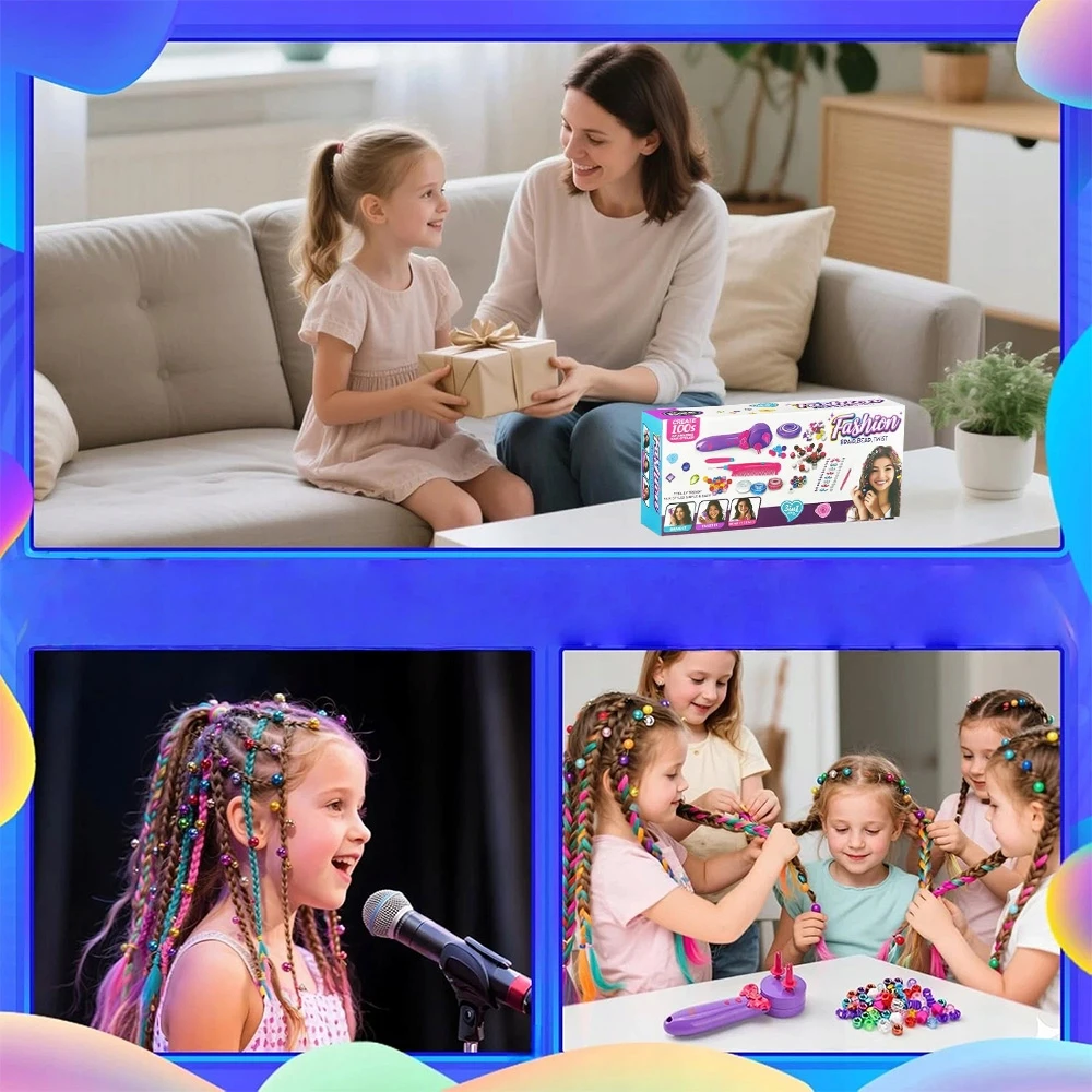 Bez Marki GROŽIO RINKINYS PLAUKŲ TILTAS BRAID BRAID DEKORACIJOS KAROLIAI
