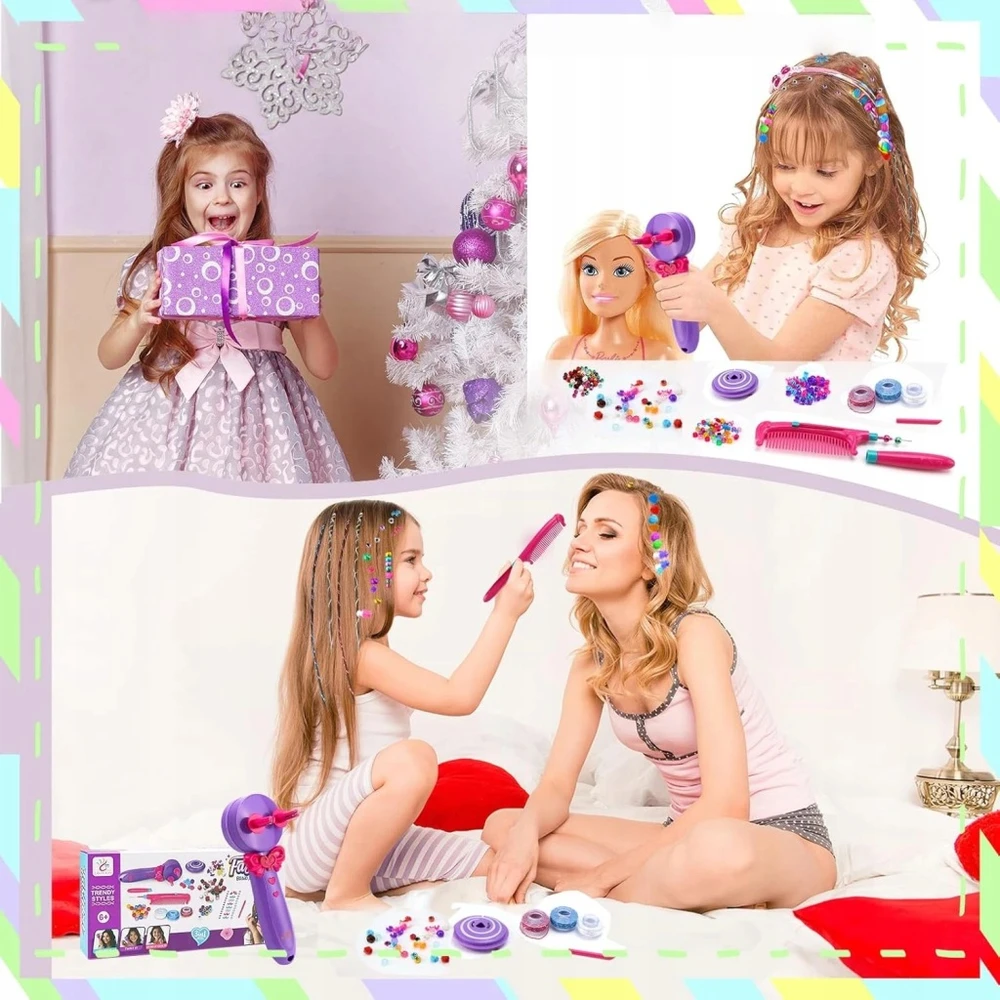 Bez Marki GROŽIO RINKINYS PLAUKŲ TILTAS BRAID BRAID DEKORACIJOS KAROLIAI