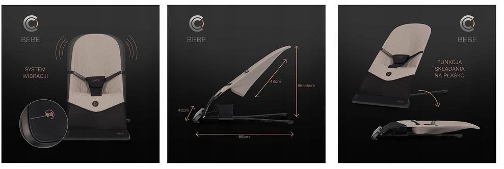 Bez Marki Cavoe Ergonomiškas gultukas su melodijomis ir vibracija BEBE, taupe