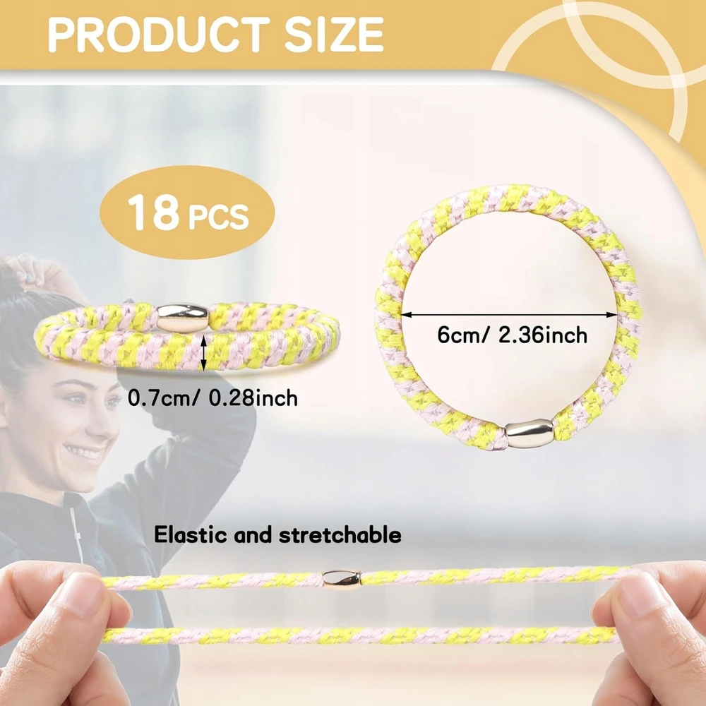 Bez Marki GUMĖS 18 Vnt. PŪRŲ PLAUKŲ ELASTINGI Kelių spalvų PRIEDAI