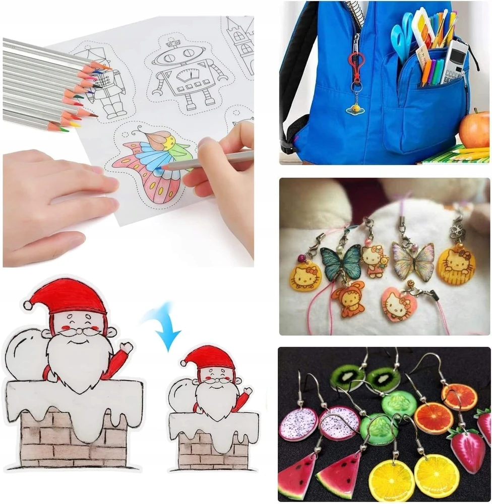 Bez Marki HEAT SHRINK A4, 10 Vnt., PERMATINIS MATINIS KŪRYBINIS DIY RINKINYS