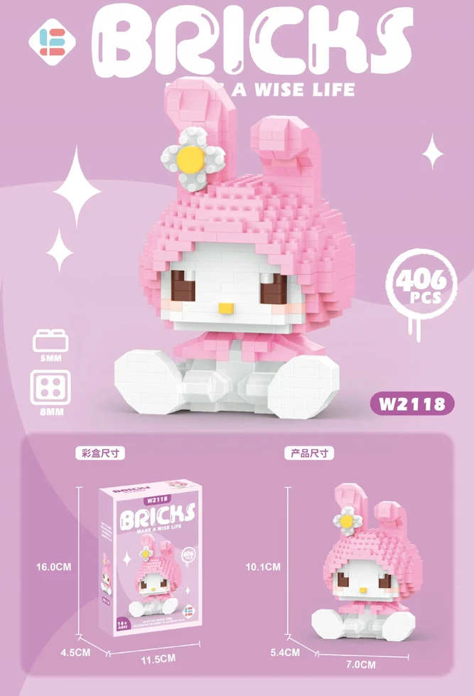 Bez Marki Hello Kitty Blocks figūrėlė Kitty Big Box