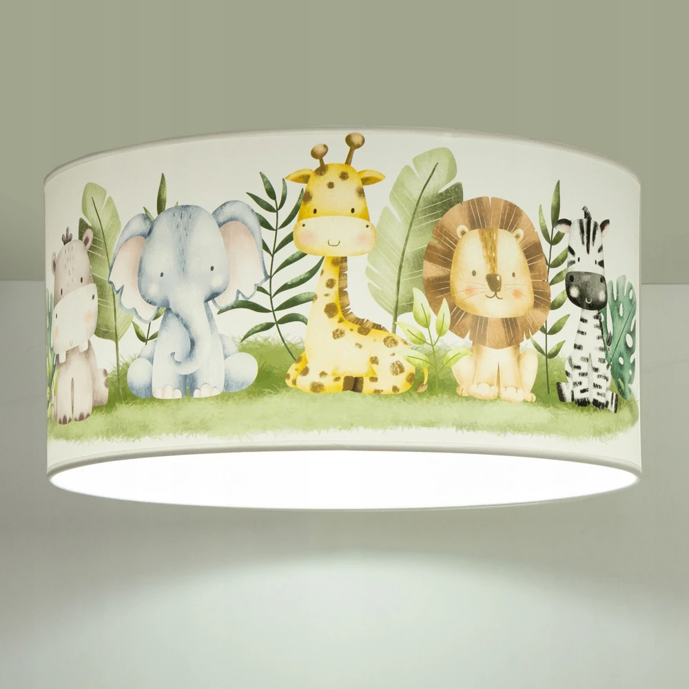 Bez Marki HEXE KIDS Lampa sufitowa dziecięca JUNGLE 1 x 60W balta H0961