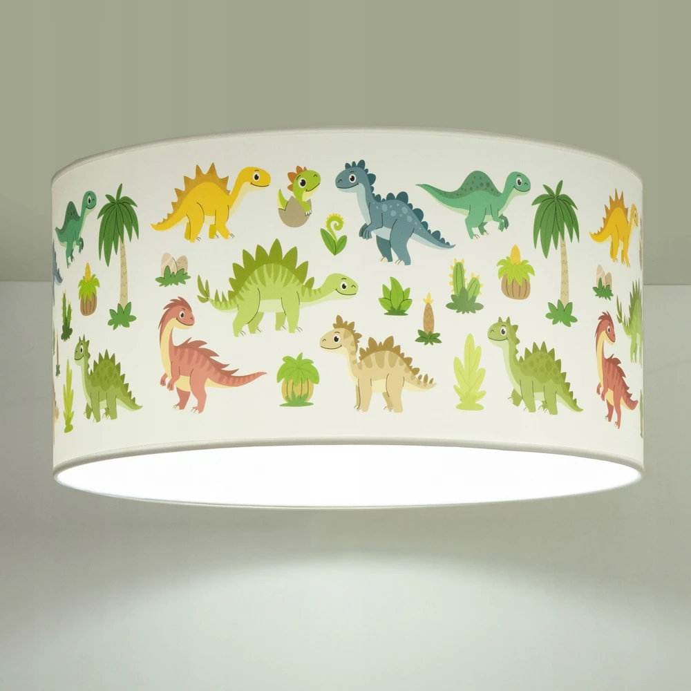 Bez Marki HEXE KIDS Lampa sufitowa dziecięca DINOZAURY 1 x 60W balta H0973