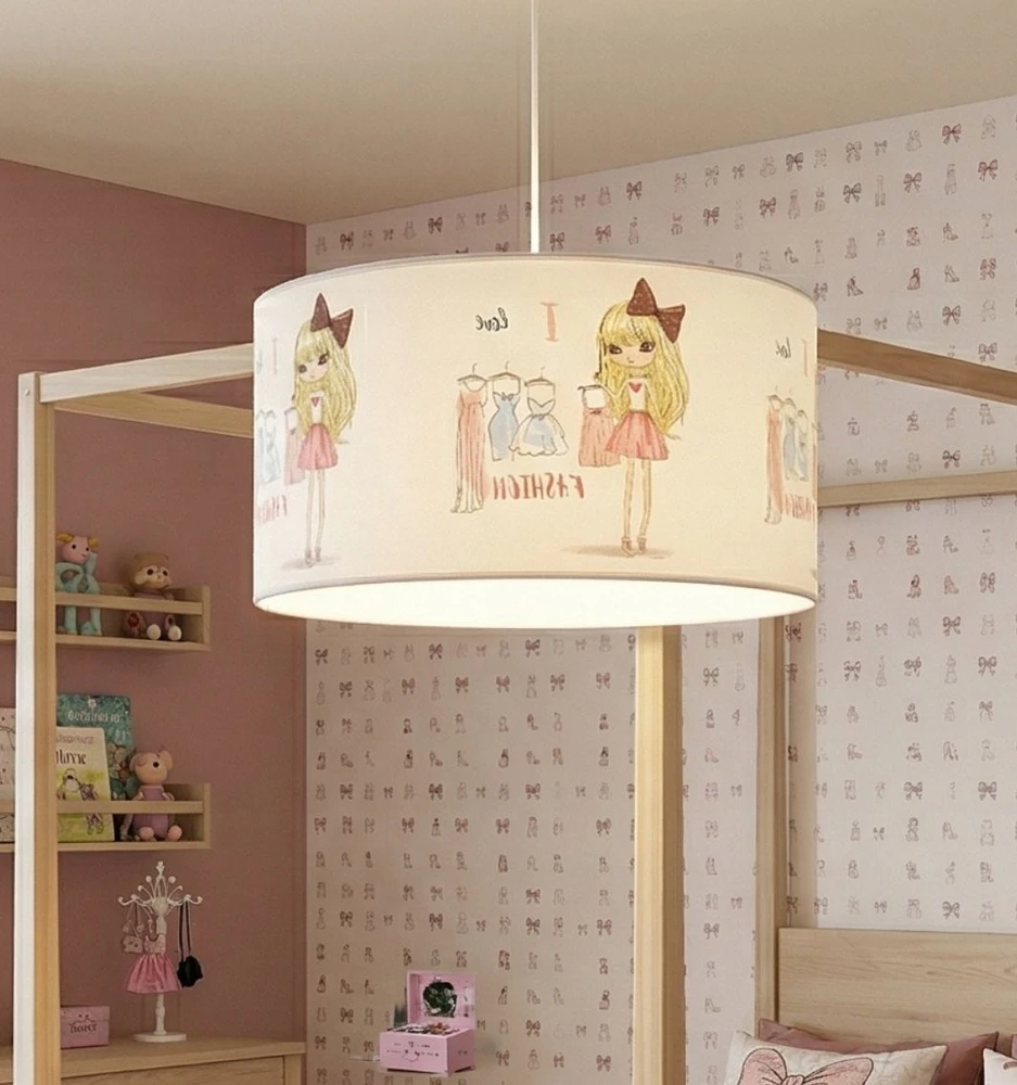 Pakabinamas šviestuvas Bez Marki HEXE KIDS Lampa sufitowa wisząca dziecięca DZIEWCZYNY 1x60W E27 balta H0978
