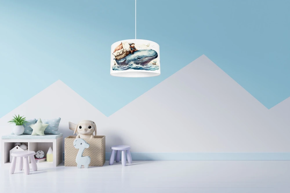 Bez Marki HEXE OCEAN Lampa dziecięca sufitowa wisząca 1 x 60W H0920