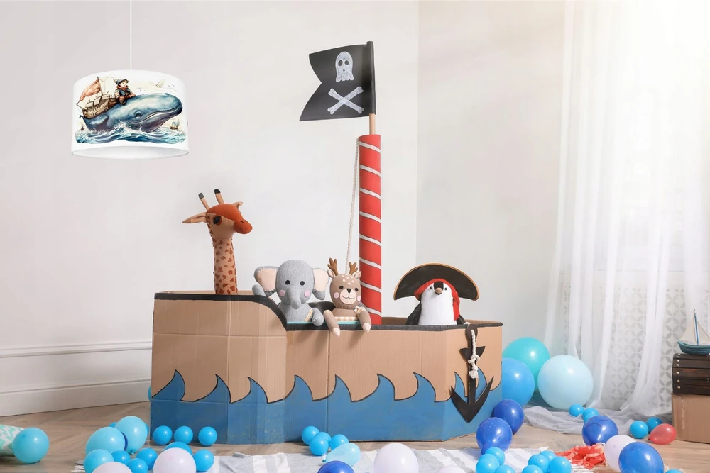 Bez Marki HEXE OCEAN Lampa dziecięca sufitowa wisząca 1 x 60W H0920