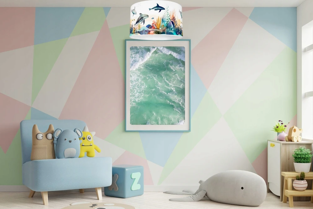 Lubinis šviestuvas Bez Marki HEXE OCEAN Lampa sufitowa dziecięca 1 x 60W H0919