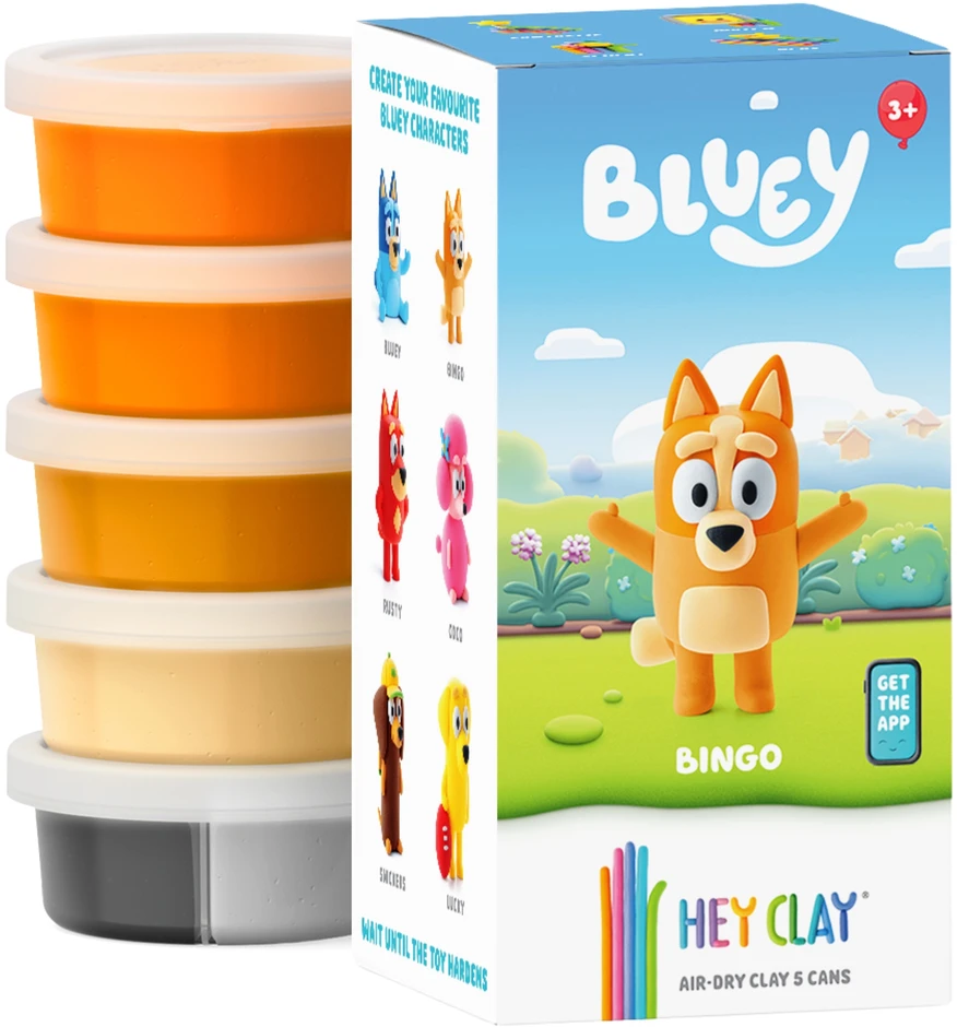 Bez Marki Hey Clay Bluey BINGO Masa plastyczna do zabawy+ priedai 5 kolorów