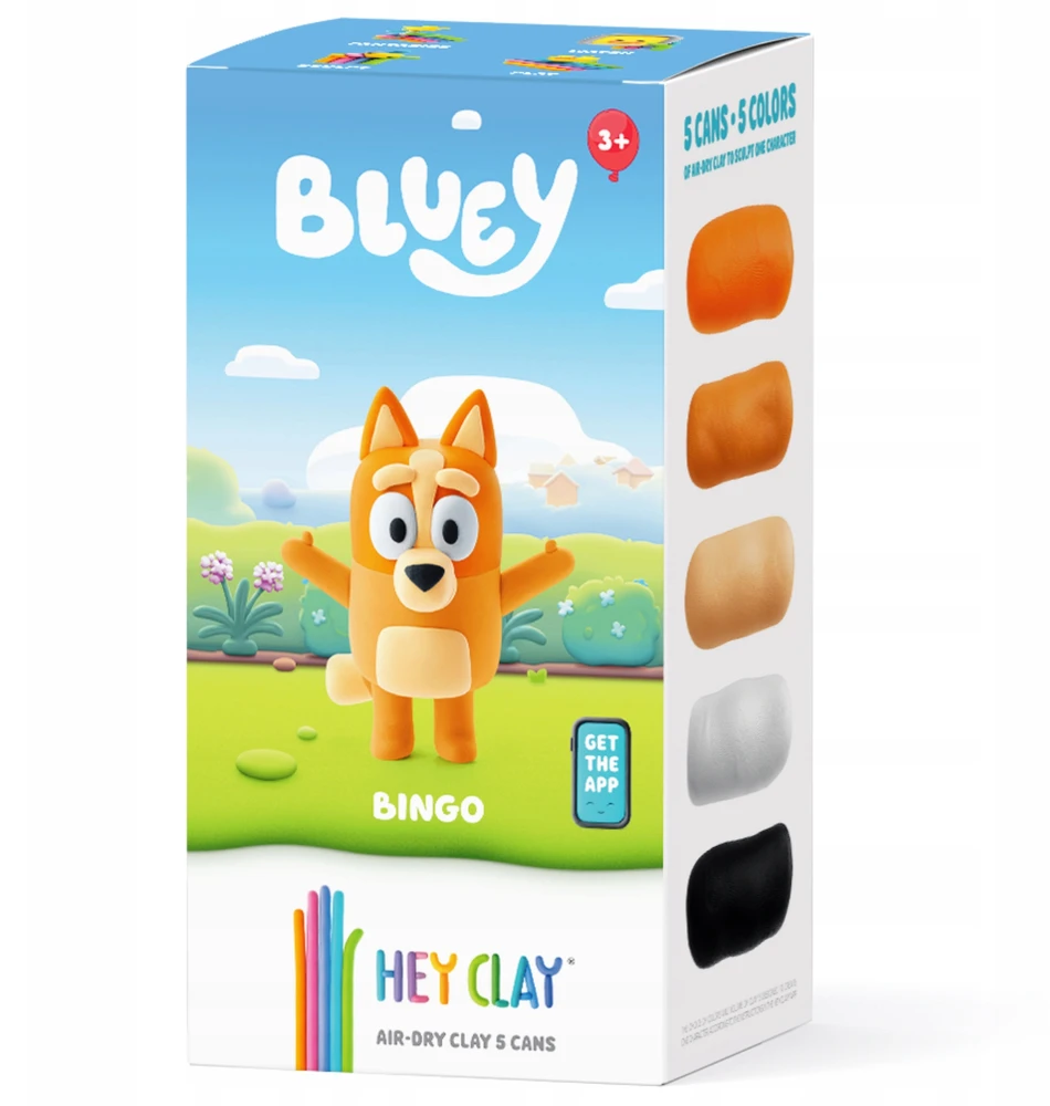 Bez Marki Hey Clay Bluey BINGO Masa plastyczna do zabawy+ priedai 5 kolorów