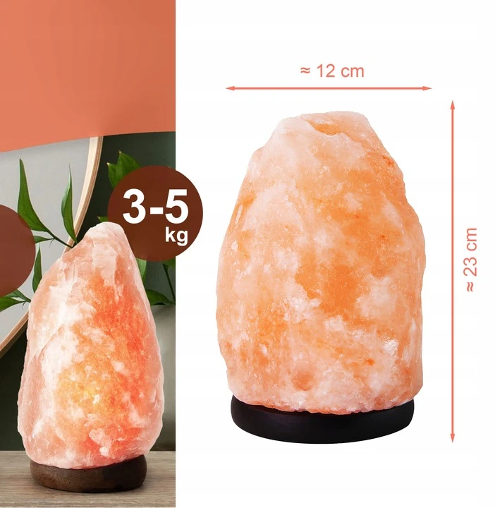 Bez Marki Himalajų druskos lempa 3-5kg - jonizatorius ir naktinė šviesa
