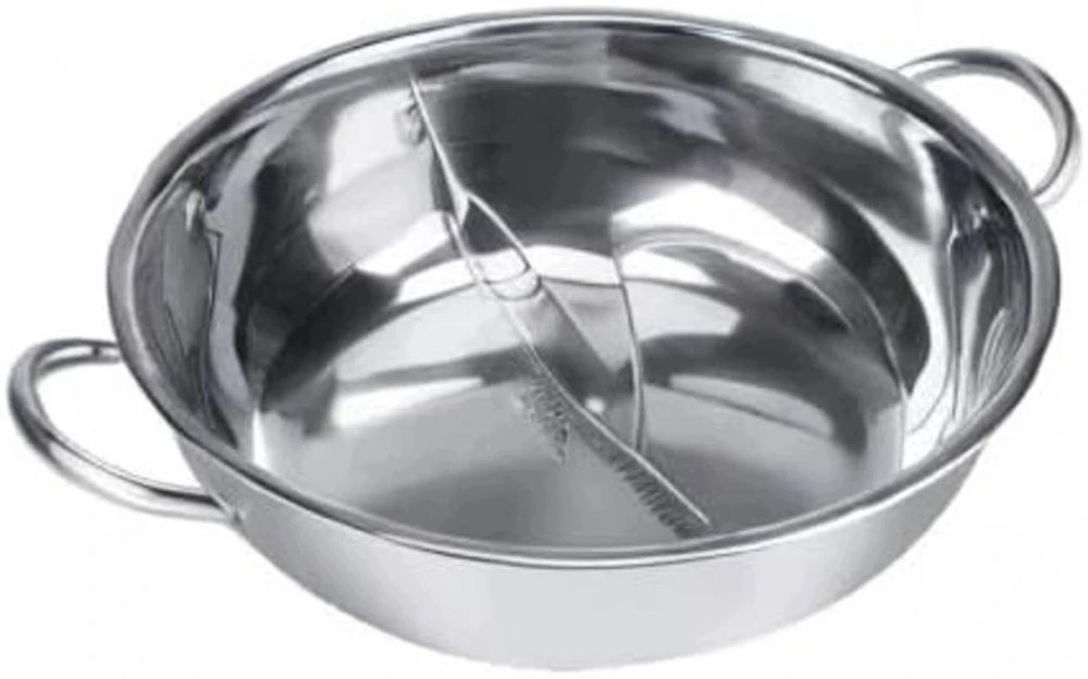 Bez Marki Hot Pot 32 cm nerūdijančio plieno dvigubo indukcinio dujų šabu
