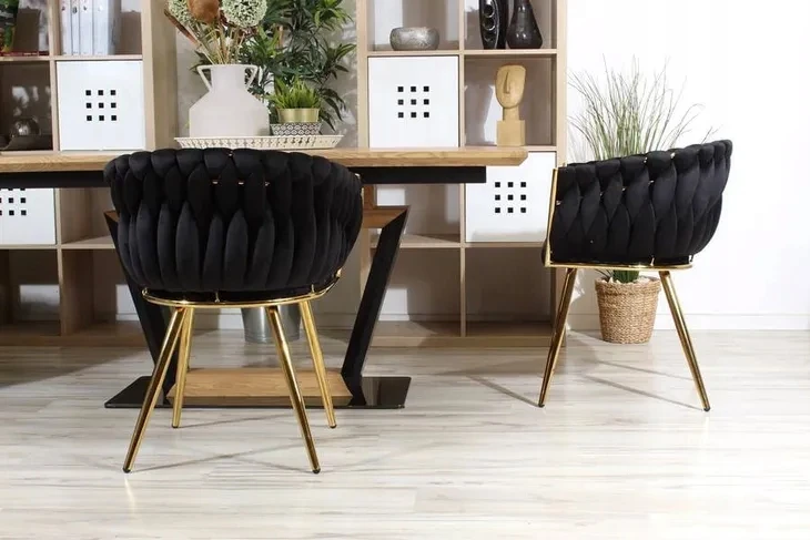 Bez Marki IMPERIA fotelis svetainei, juodas veliūras, GLAMOUR LOFT, 1 vnt.