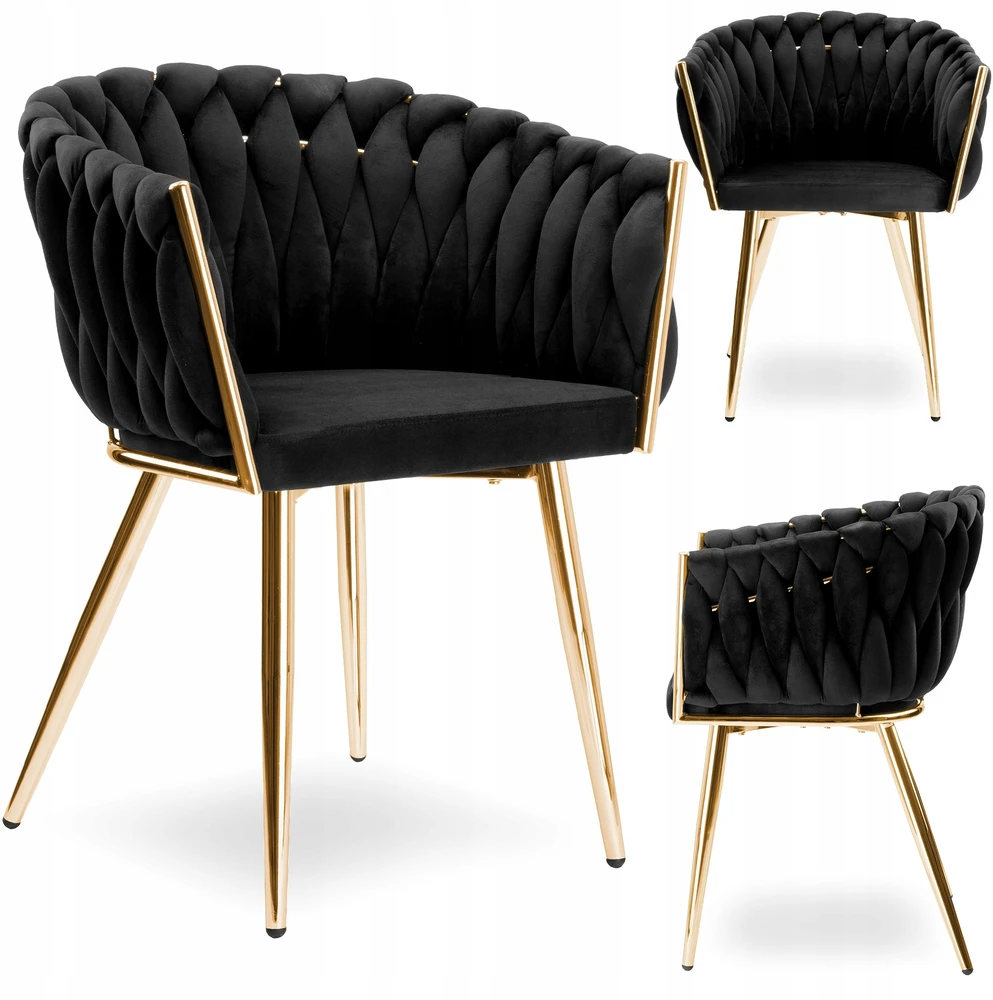Bez Marki IMPERIA fotelis svetainei, juodas veliūras, GLAMOUR LOFT, 1 vnt.