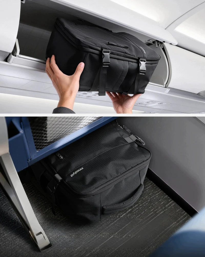 Bez Marki INNOSTYLE WIZZAIR RAYANAIR Lėktuvų kuprinė 40X30X20 TRAVEL Juodas