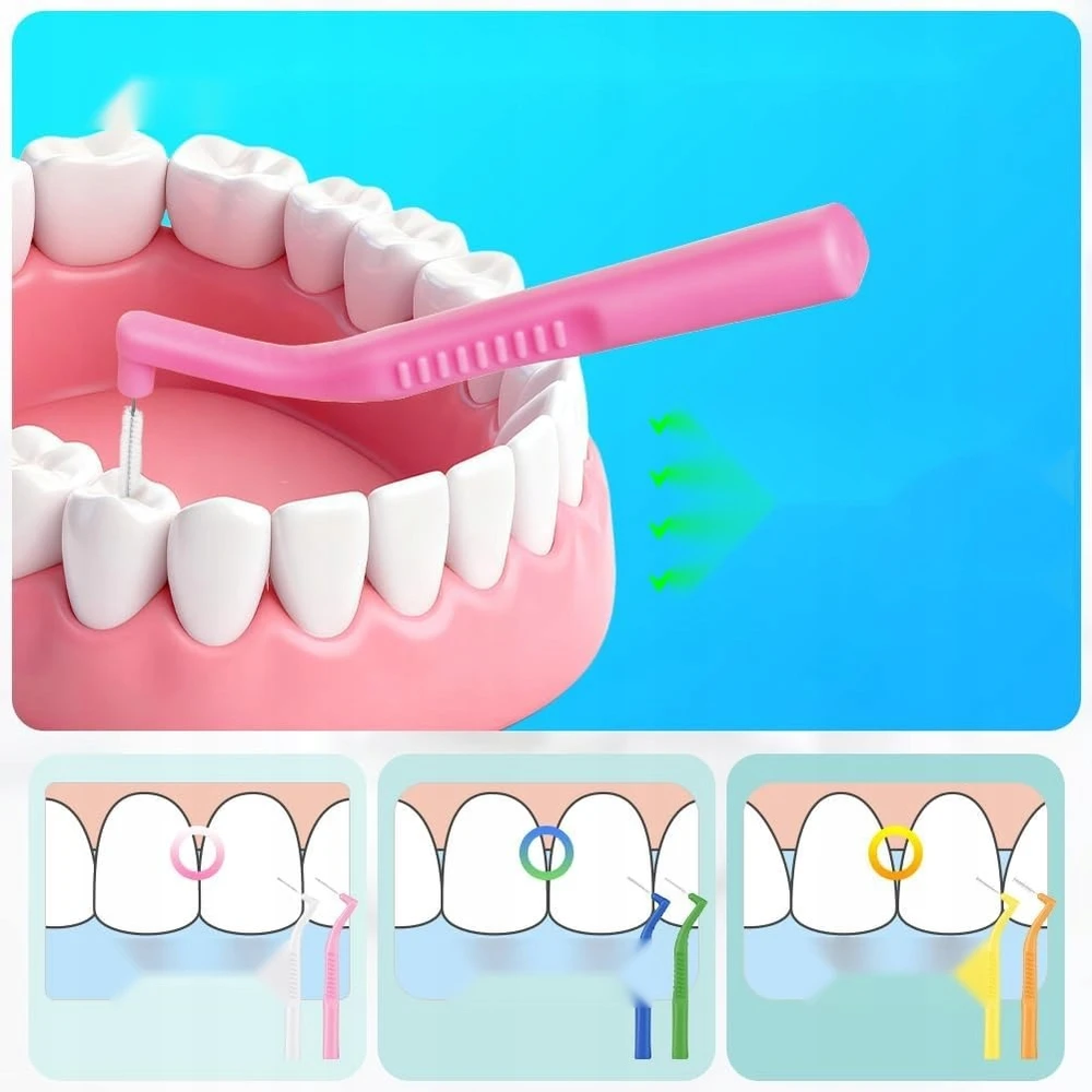 Bez Marki INTERGIVAL ŠEPEČIAI 60 Vnt. DENTAL 6 DYDŽIŲ KAMPINĖTA RANKENA