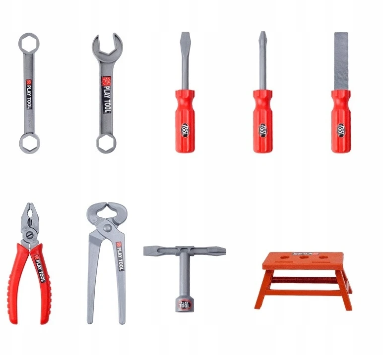 Bez Marki ĮRANKIŲ RINKINYS VAIKAMS LITTLE DIY ĮRANKIAI PLAKTUKAS RAKTAI 38 EL