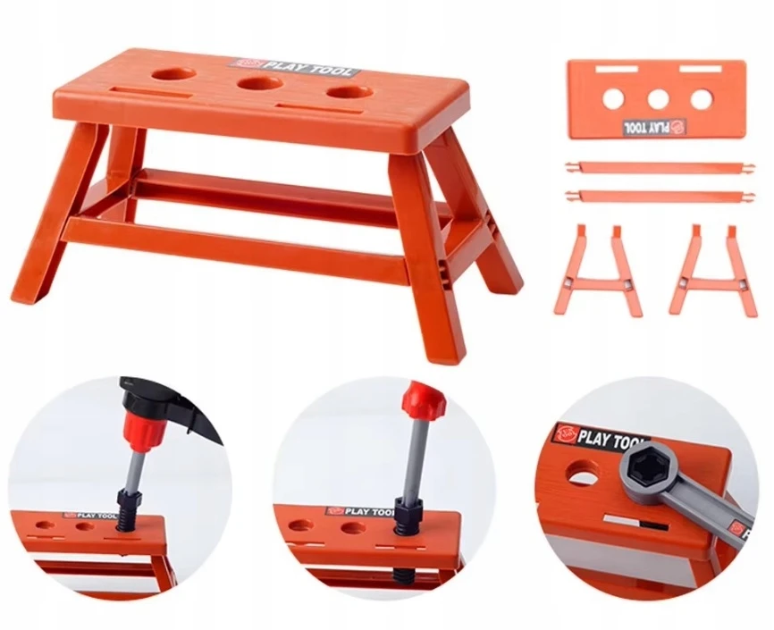 Bez Marki ĮRANKIŲ RINKINYS VAIKAMS LITTLE DIY ĮRANKIAI PLAKTUKAS RAKTAI 38 EL