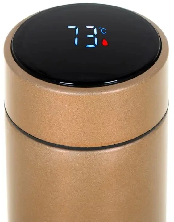 Bez Marki Termo puodelis - termosas 500ML su LED temperatūros indikatoriumi, auksinis