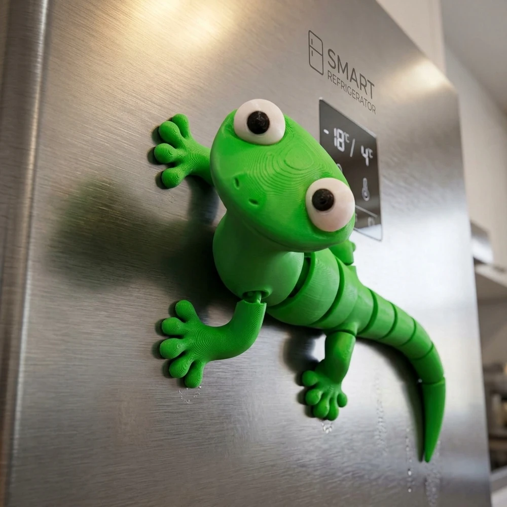 Bez Marki JASZCZURKA TOM HOPPERS 3D RUCHOMA FIGURKA MEM LIZARD GADŻET PREZENT ZABAWKA