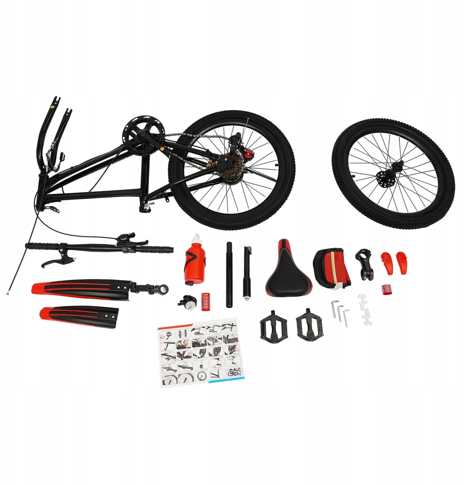 Bez Marki Jaunimo kalnų dviratis 20" 7 greičių 1,3–1,5 m ūgio vaikams
