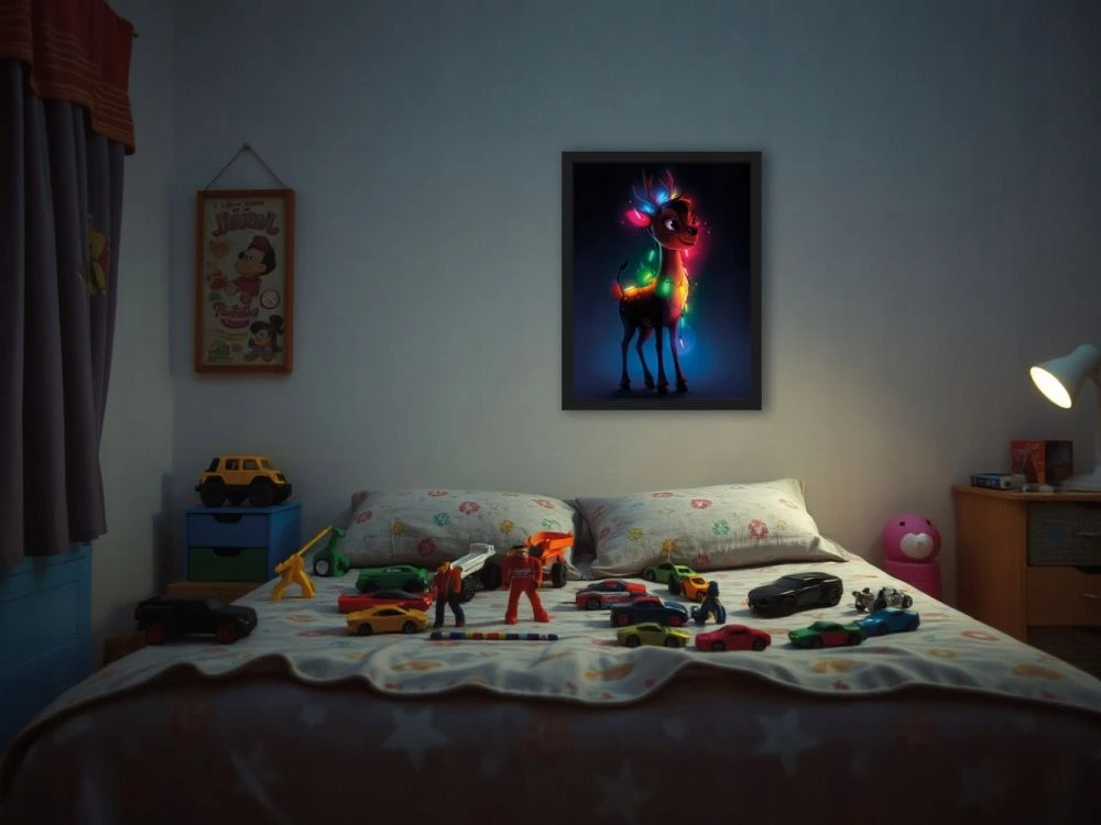 Bez Marki Jelonek. Neonowi Przyjaciele - Podświetlany obraz led Lightvibes
