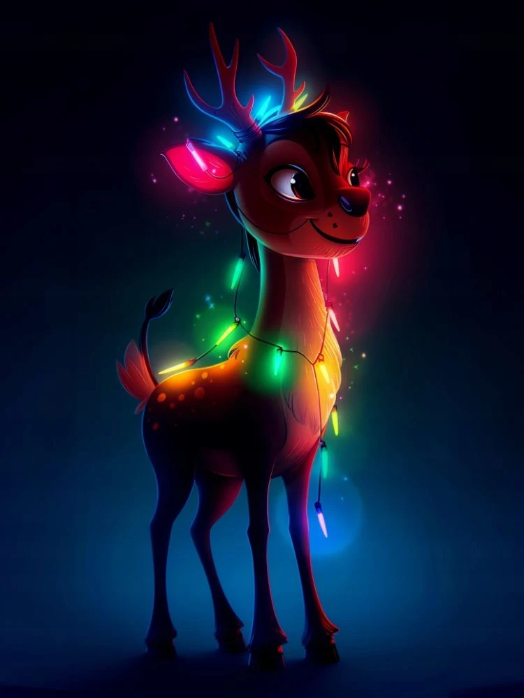 Bez Marki Jelonek. Neonowi Przyjaciele - Podświetlany obraz led Lightvibes