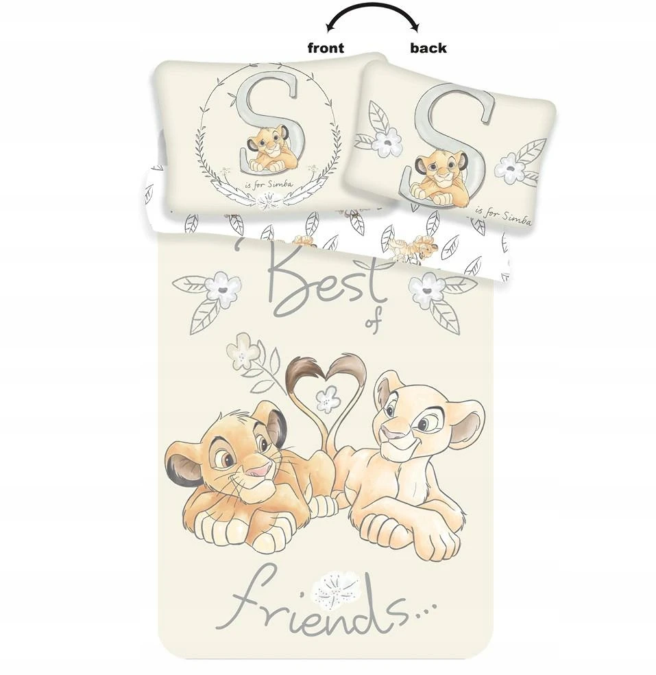 Bez Marki Jerry Fabrics vaikiškas patalynės komplektas Lion King Best Friends, 100x135, 2 dalių