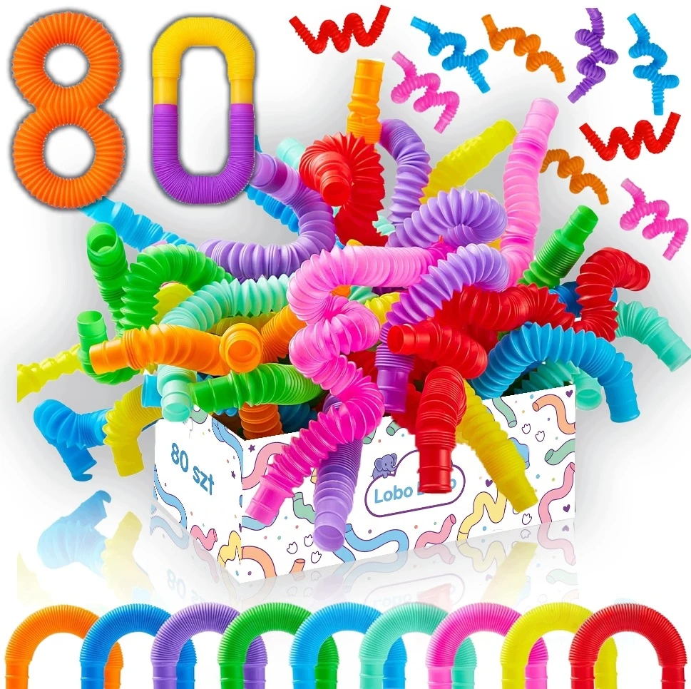 Bez Marki JUTIMO VAMZDŽIAI 80 Vnt. ANTISTRESS XXL RINKINYS SPALVOTI VAMZDŽIAI VAIKAMS