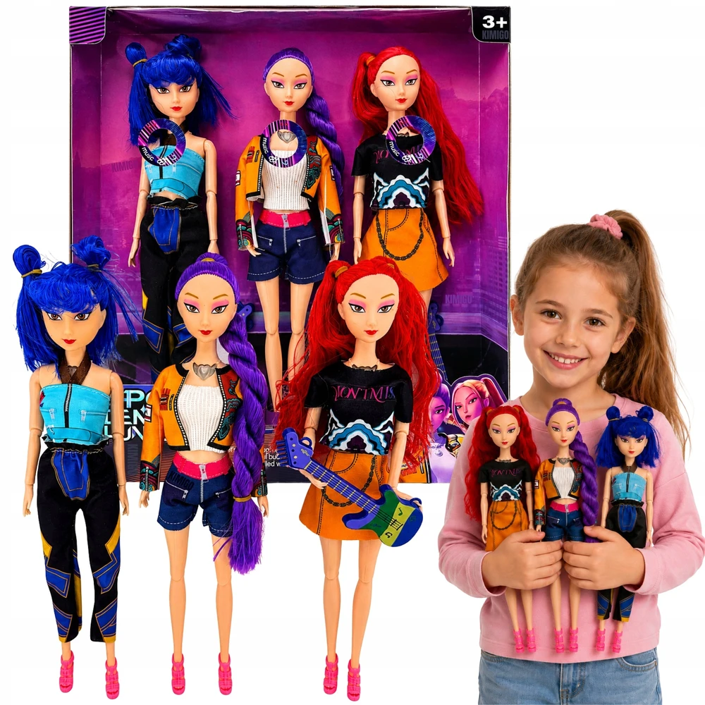 Bez Marki K-POP dainuojančių lėlių RINKINYS MEDOKLĖS MIRA RUMI ZOEY 30CM DEMONŲ MEDŽIOKLĖS