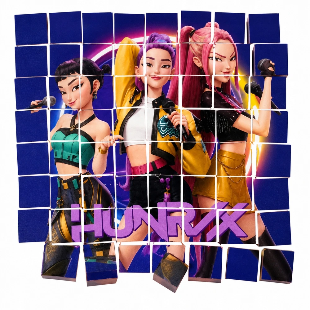 Bez Marki Kaladėlės Magnetyczne 100 vnt DUŻY Rinkinys KPOP Puzzle 6 Obrazków dziewczynki
