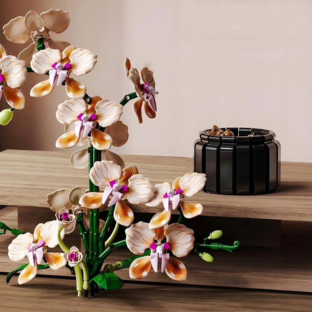 Bez Marki Kaladėlės STORCZYK ORCHIDEA LOGO KWIATY OZDOBA KONSTRUKCYJNE 886 DUŻY Rinkinys