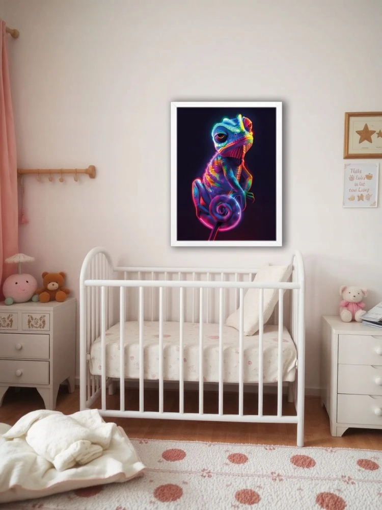 Bez Marki Kameleon. Neonowi Przyjaciele - Podświetlany obraz led Lightvibes