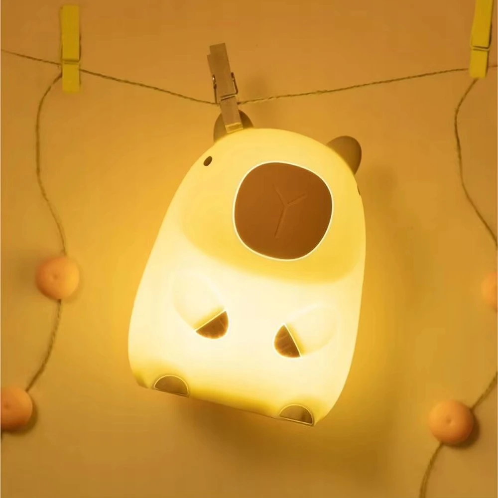 Bez Marki Kapibara Lampka LED Urocza Nocna dla Dziecka Prezent