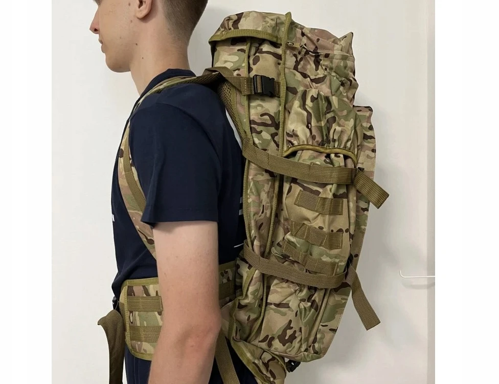 Bez Marki Karinė BACKPACK 70L Camo taktinė karinė su 120cm ginklo gaubtu